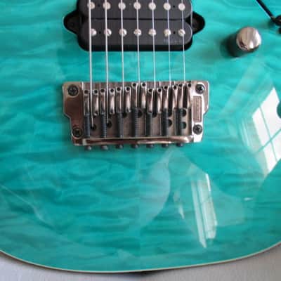 Ibanez RG752MQFXS 2016 - Transparent Aqua Blue image 6