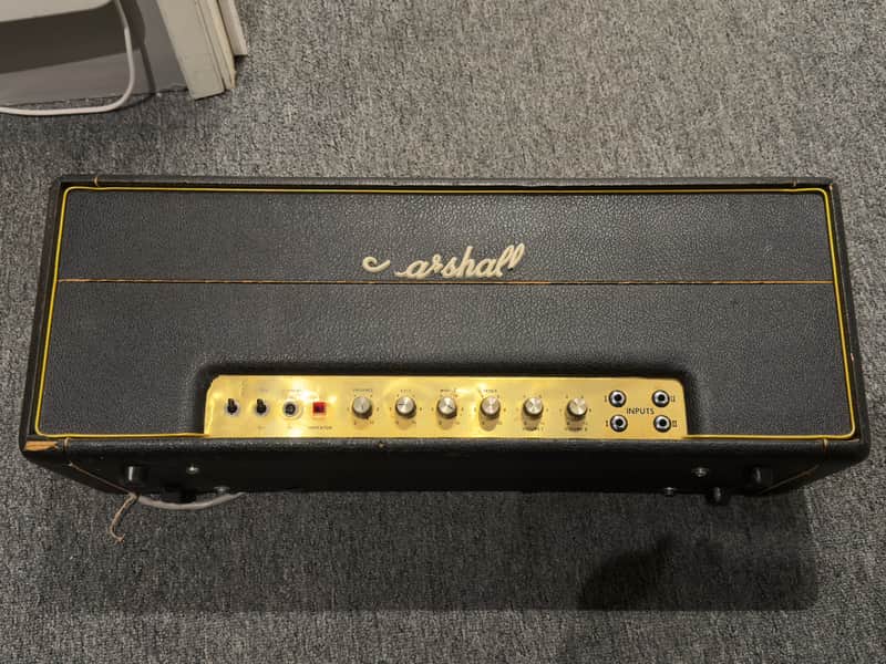 Mid 1970's Marshall Model 1987 50W Lead – Original Mustard Caps, Drake Iron image 1