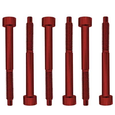 Genuine Floyd Rose FROSLSRDP Stainless Steel String Lock Screws, Red, Set of 6 image 1