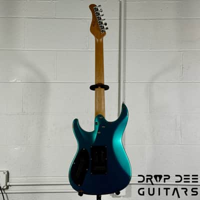Mayones Aquila Aged V24 S 6 Electric Guitar w/ Case - Monolith Metallic Neon Green Nitro (Aged) image 21