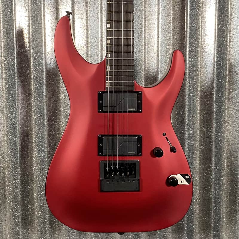 ESP LTD MH-1000 Evertune Candy Apple Red Satin Guitar & Case #0334 Used image 1