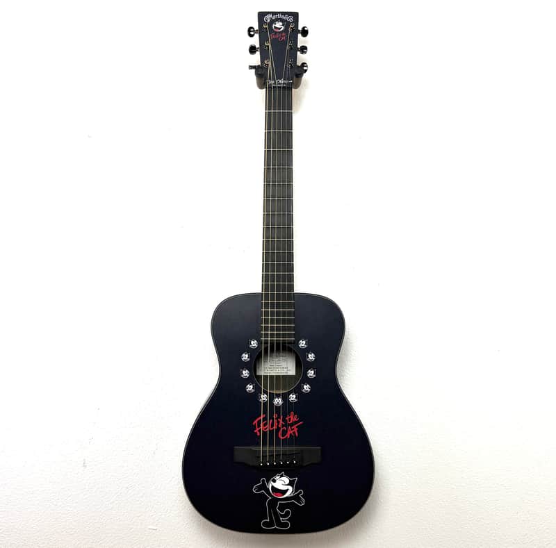 Martin Limited Edition FeliX The Cat Guitar II w/ Gig Bag and Case 2006  - Black image 1