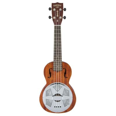 Gretsch G9112 4-String Right-Handed Resonator-Ukulele with Ovangkol Fingerboard, Includes Deluxe Fitted Gig Bag (Honey Mahogany Stain) image 1