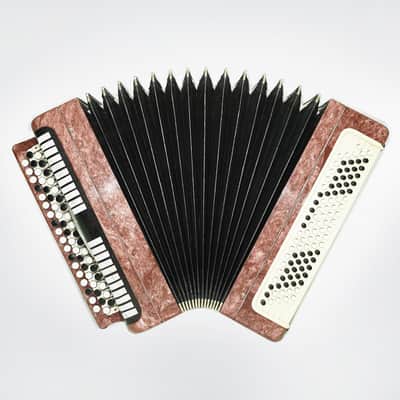 Russian Bayan Etude, Tula Button Accordion, Vintage Accordion, Original Bayan, with New Straps Case 2354, Rich Wonderful Sound! Folk Accordion Instrument image 1