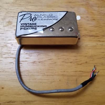 Epiphone Alnico Classic PRO P.A.F. Bridge Humbucker Alnico V Nickel Silver Covers 4 Conductor Lead image 1