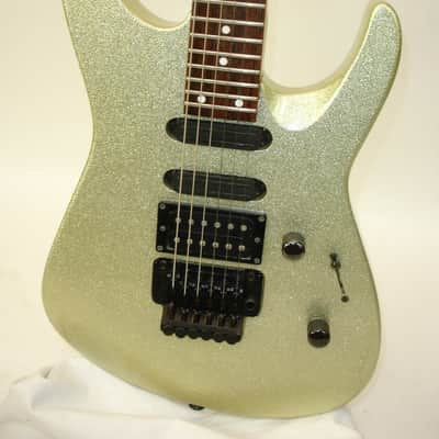 1990 Charvel Fusion Custom Electric Guitar, Rosewood Fingerboard, Gold Sparkle w/ Case image 3