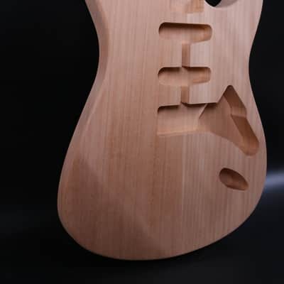 Unfinished Mahogany Electric Guitar Body – SSS Pickup Routing – Right Handed image 3