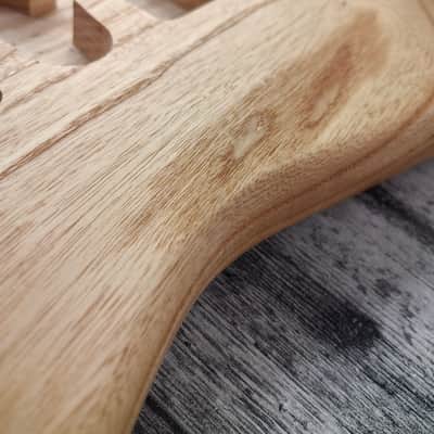 Oil Finish See-Through Northern Ash S Style Guitar Body, S Type Vintage Part Replacement Gadget,Unfinished, hsh Config image 3