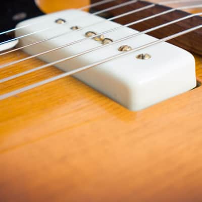 Guild  Aristocrat M-75 Thinline Hollow Body Electric Guitar (1956), ser. #3390, original brown hard shell case. image 14