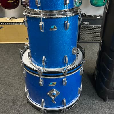 Vintage Ludwig Blue Sparkle 1970s Drum Set 22/16/13/12/8/6 w/ Atlas Stands and Extras #2555 image 20