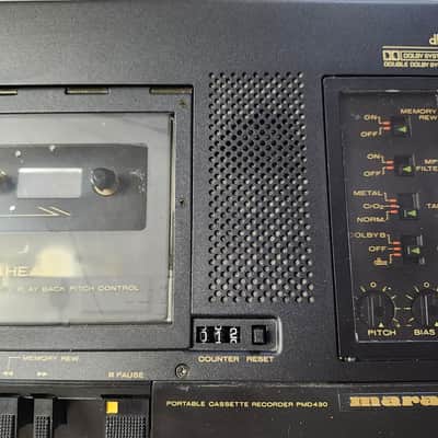 Super Clean Marantz PMD430 CP430 Rebuilt 3-Head Portable Cassette W/Accessories image 6
