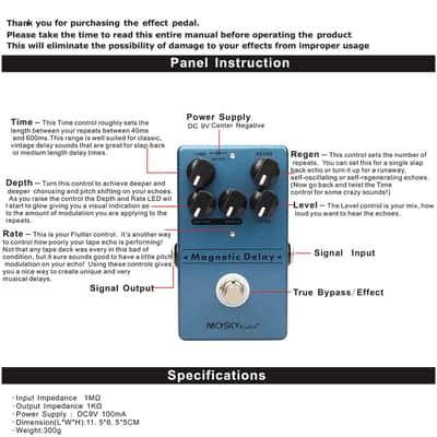 Mosky Magnetic Delay Guitar Pedal,price include the import duty for US buyer image 7