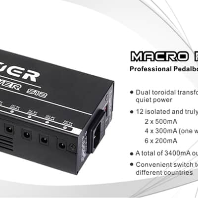 Mooer Macro Power S12 Isolated Professional Guitar Pedalboard Power Supply image 5