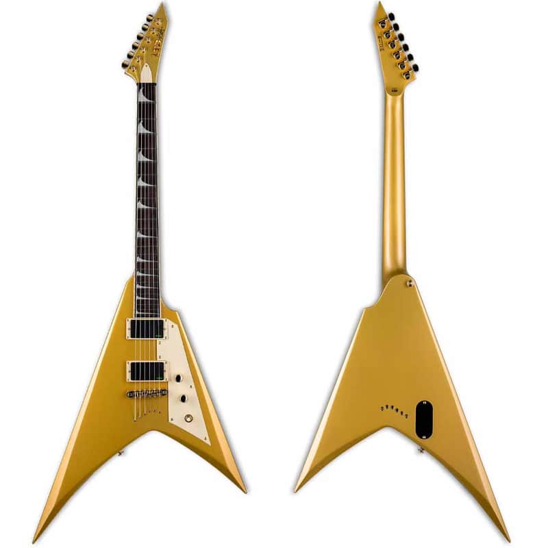ESP LTD KH-V Kirk Hammett Signature Electric Guitar - Metallic Gold image 1