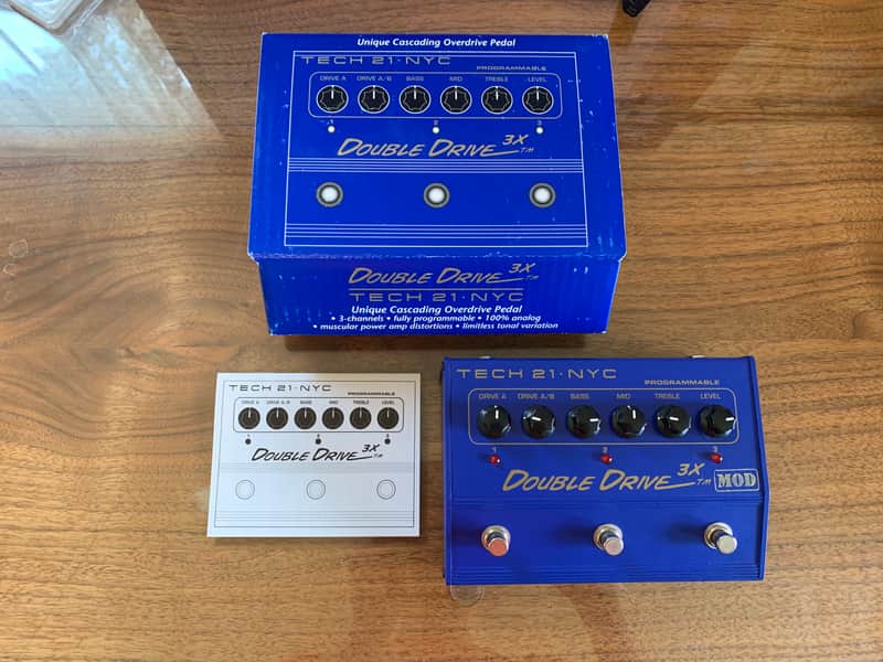 Tech 21 Double Drive 3X Mod - Programmable Cascading Overdrive Pedal w/ Factory "Private Stock" Mod - MINT! image 1
