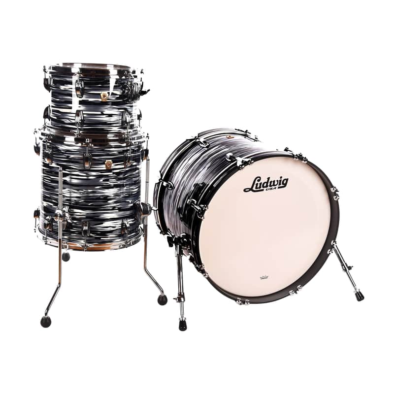 Ludwig Classic Maple 12/14/20 3pc. Drum Kit Black Oyster Pearl (70's bowling ball) image 1