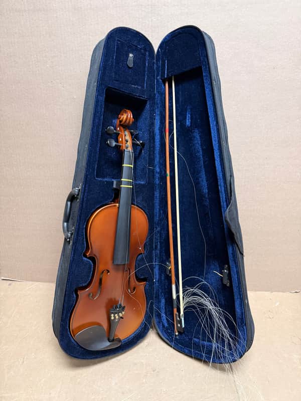Stage Right Sonata 4/4 Full Size Violin Outfit w/ Bow & Case - Needs Bridge & Strings image 1