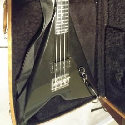Kramer Aluminium Neck V Bass Late 70's Black image 1