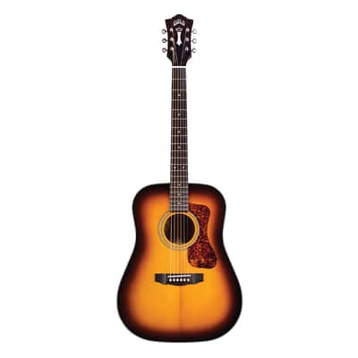 Guild D-140 Dreadnought Acoustic Guitar - Natural Antique Burst image 2