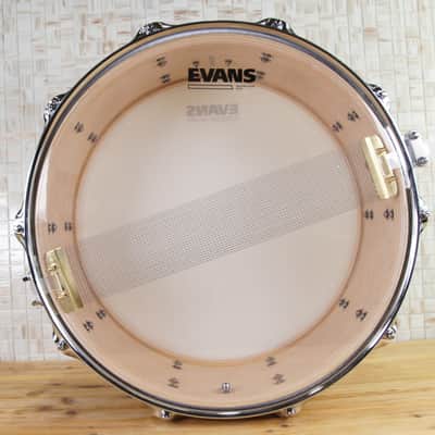 Click Custom Icon 7x14 6ply Maple/Poplar Snare Drum White Marine Pearl image 8