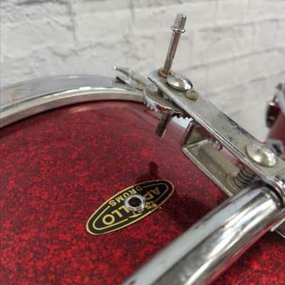 Apollo 3pc Red Sparkle MIJ 1960s Drum Set image 5
