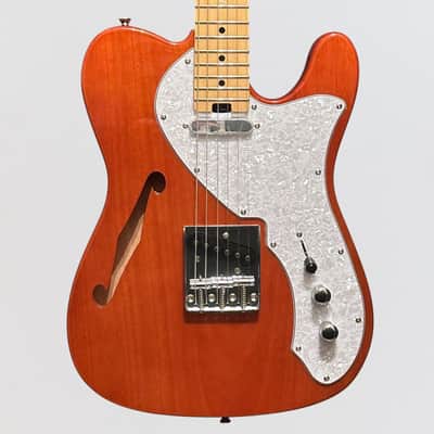 Aria TEG-TL Modern Classic Thinline Semi Hollow Tele Style Electric Guitar - Natural image 1