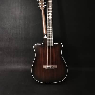 Busuyi Guitar 4 String Bass 6 String Lead Acoustic, Travel Acoustic Guitar with  Hard Case image 1