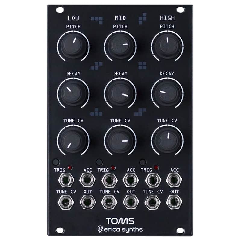 Erica Synths Erica Synths Toms Eurorack Drum Module (Black) Black