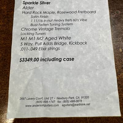 Tom Anderson Classic S HSS 2007 - Silver Sparkle image 19