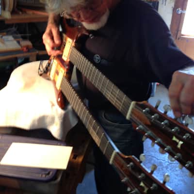 Ribbecke Double Neck 6 and 12 String Rock’n Electric Guitar  1981 Natural image 2