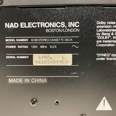 NAD 6100 Monitor Series Cassette Deck image 8