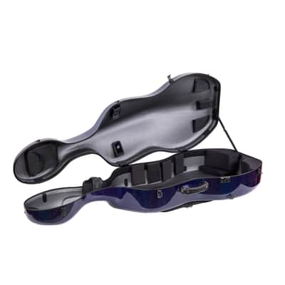 Crossrock 100% Carbon Fiber Case fits 4/4 Full-Size Cello, 7 Lb Lightweight - Blue image 3