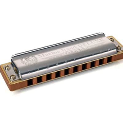 Hohner 2005/20 Marine Band Deluxe 10 Hole Diatonic Harmonica, Db Major - M200502 image 2