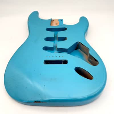 MJT Stratocaster Body Alder Relic Nitro Daphne Blue mjt6578 image 5