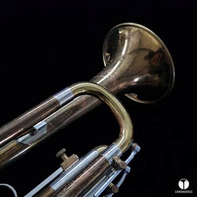 Extra early 40`s F.E Olds Ambassador Los Angeles Hubbard Morgan gamonbrass trumpet image 15