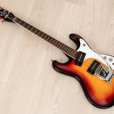 1991 Mosrite Ventures Model USA-Made "Built in Soul" Sunburst w/ Vibramute & Case, Semie Moseley image 12