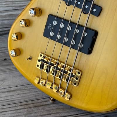 2006 Warwick Corvette FNA Jazzman 5 String with Bag - Honey Violin Oil image 7