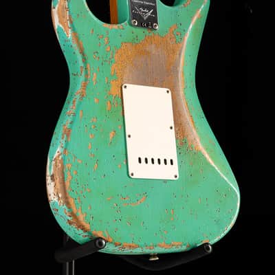 Fender Custom Shop 1960 Dual Mag II Stratocaster Super Heavy Relic Aged Seafoam Green LTD image 18