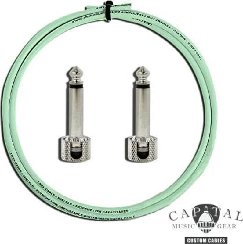 Cable DIY Kit with Lava Plugs (2) and Lava Cable Surf Green (1 ft.) image 1