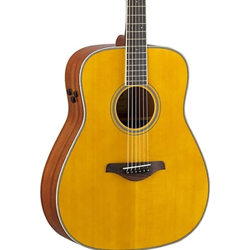 Yamaha FG-TA TransAcoustic Dreadnought - Vintage Tint image 1