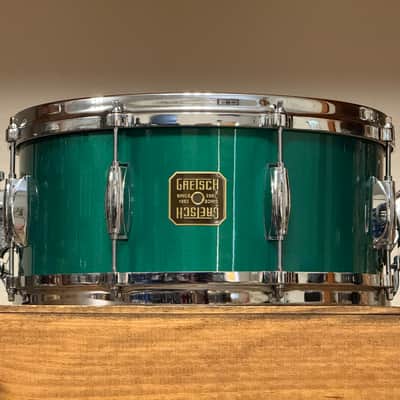 Gretsch USA Custom 6.5x14" Cadillac Green Lacquer Snare Drum image 2