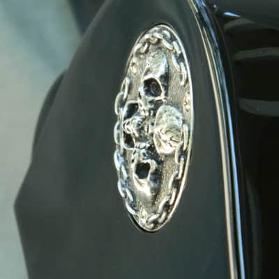 Skull toggle switch cavity back plate cover for gibson les paul guitar custom made metal part sweet! image 4