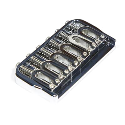 Genuine Hipshot Fixed Bridge 6 String Chrome 41065C .175 floor - Auth Dealer image 1