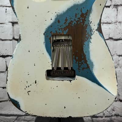 Friedman Vintage S 2026 - White Over Two Tone Blue Metallic (Large Checkerboard) w/OHSC image 8
