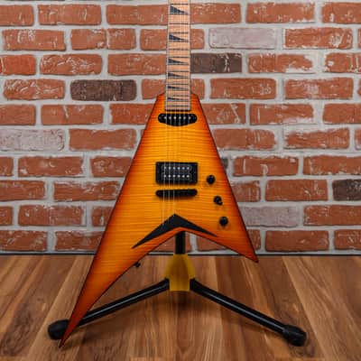 Jackson USA Custom Shop RR1 HS TOM Rhoads Flame Maple Slab Top Amber Lager Burst 2025 w/OHSC image 4