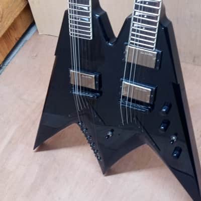 Dean Dave Mustaine VMNT Double Neck 12 string / 6 string Classic Guitar Black  2010 Black image 6