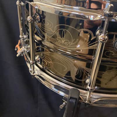 Pearl - 6.5x14" Sensi-Tone, Custom Eric Singer/KISS 30 Year Commemorative, Engraved Snare Drum, Signed  by all Members of KISS! image 8