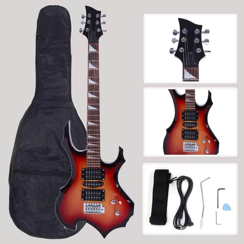 New Fancy Electric Guitar Kit 6 Strings + Guitar bag +Strap+Cord +Pick image 1