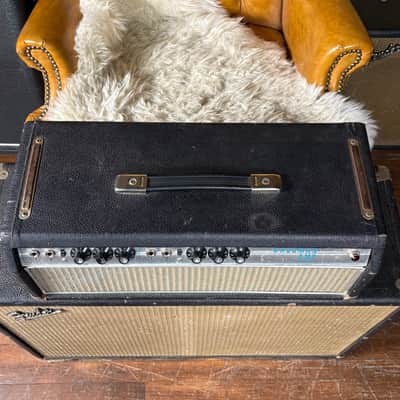 1969 Fender Bassman Amp AB165 Vintage Silverface Drip Edge Made In USA Tube Guitar Amplifier Head! image 8