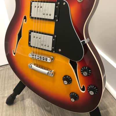 2017 Fender Modern Player Starcaster Guitar Aged Cherry Burst image 5